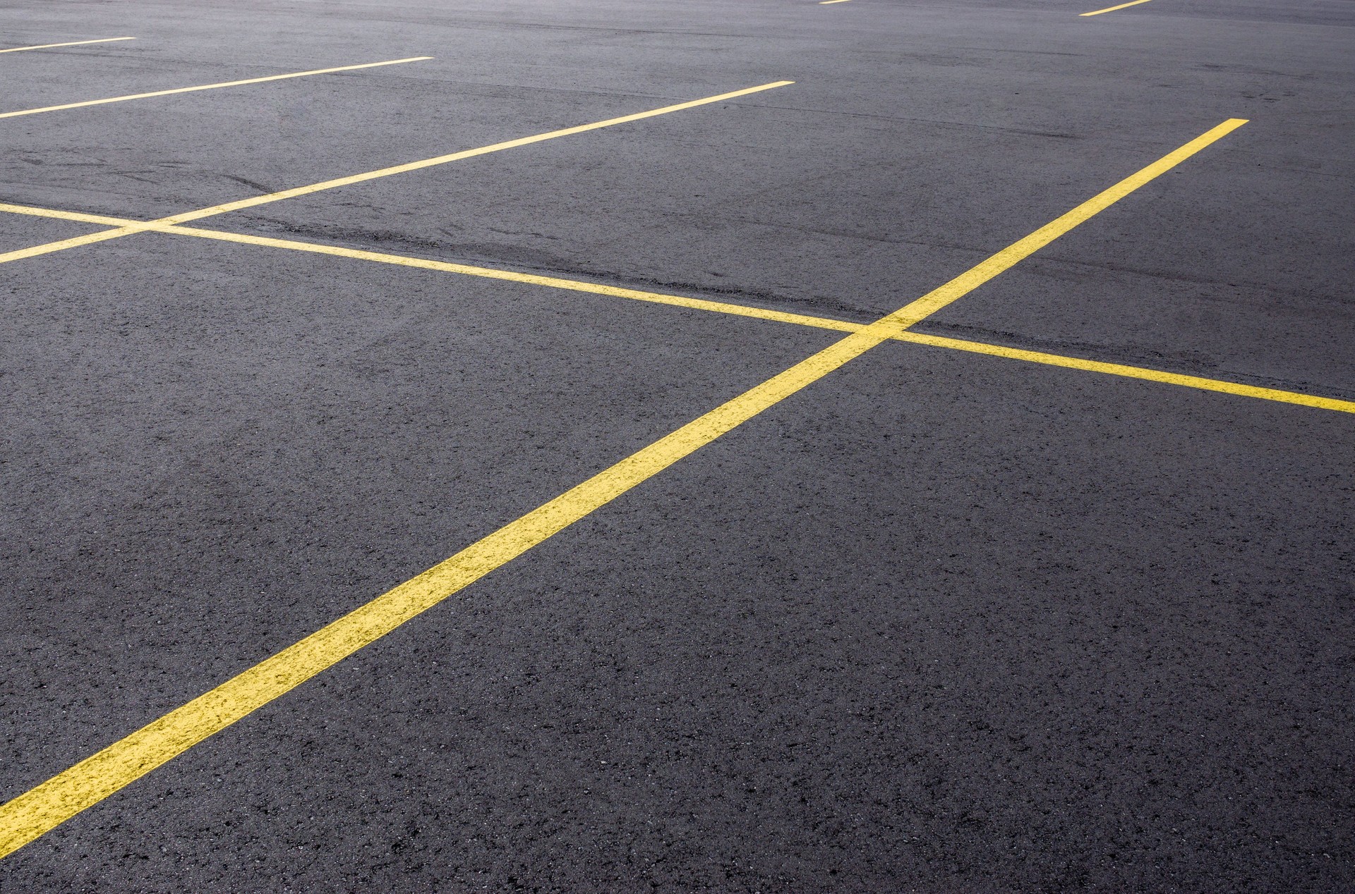 Freshly Paved Parking Lot